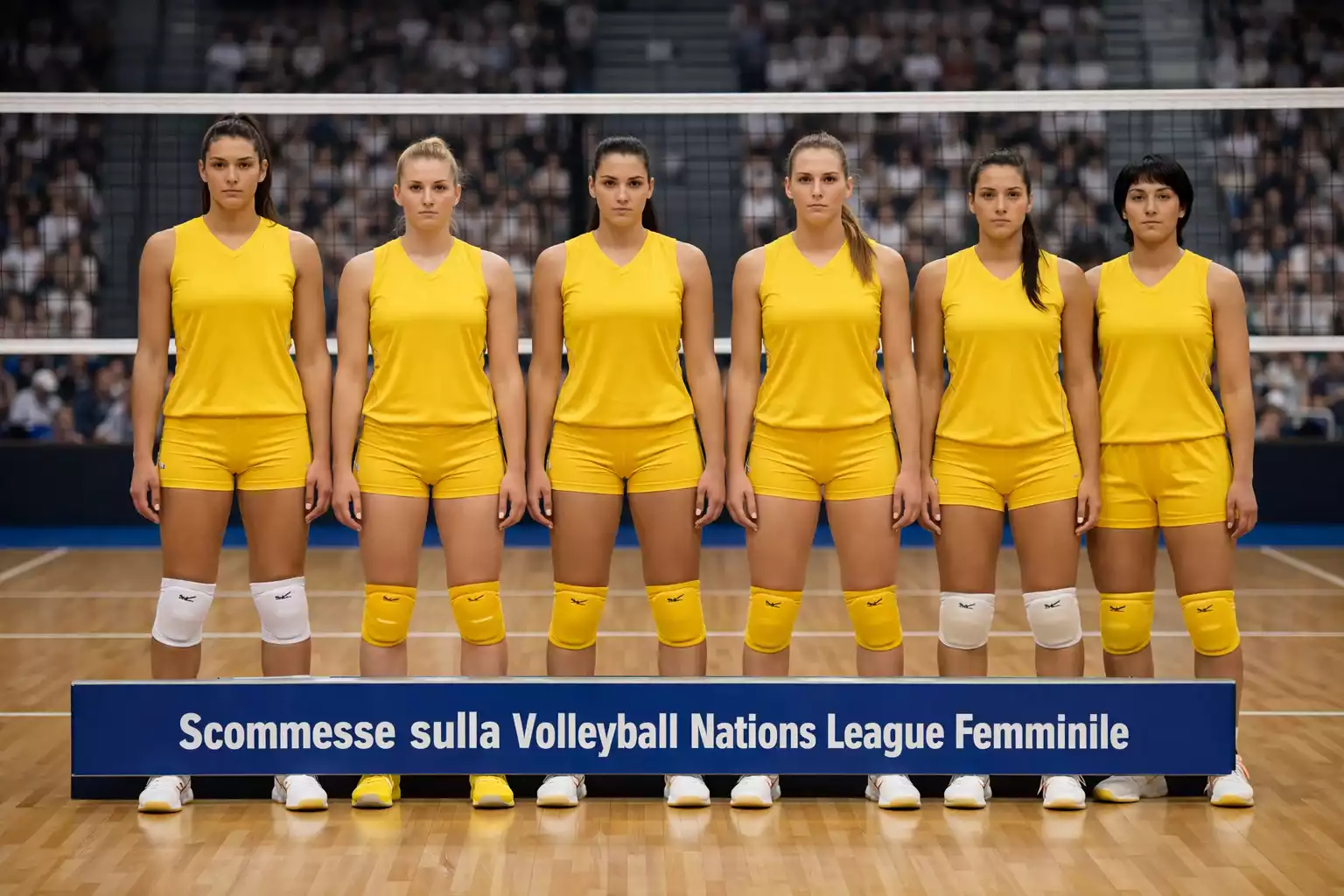 Nazionale femminile di pallavolo in campo durante la Volleyball Nations League